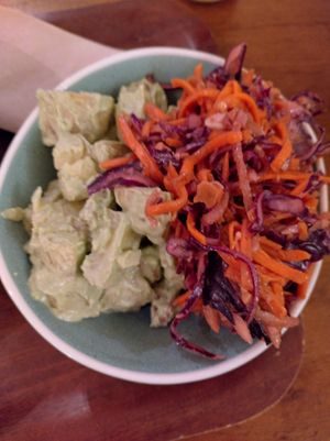 Potato salad and coleslaw at Cornucopia in Dublin
