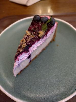 Strawberry cheesecake at Cornucopia in Dublin