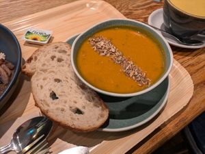 Tomato soup at Cornucopia in Dublin