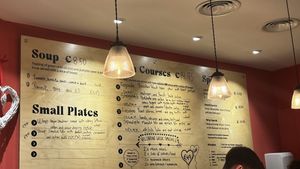 menu  at Cornucopia in Dublin