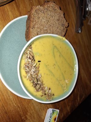 Squash, miso and parsley soup at Cornucopia in Dublin