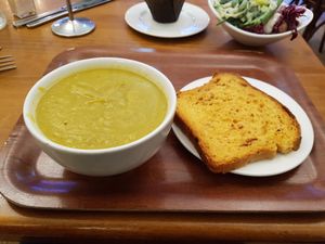 Split pea soup at Cornucopia in Dublin