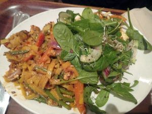 Stir fry at Cornucopia in Dublin