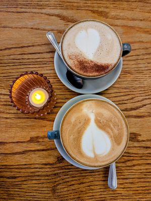 White Barley Cup and Coconut Latte at Cornucopia in Dublin