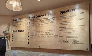 Main Courses and soups at Cornucopia in Dublin