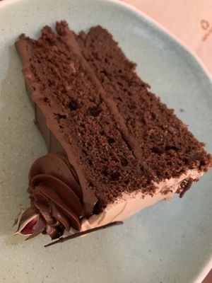 Choc fudge cake  at Cornucopia in Dublin