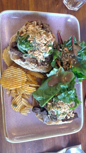 New York bagle with tofu and peanut at Cornucopia in Dublin