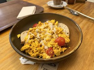 Tofu scramble  at Cornucopia in Dublin