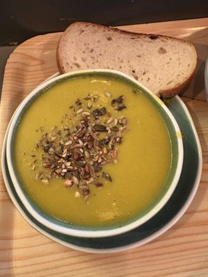 Celeriac soup  at Cornucopia in Dublin