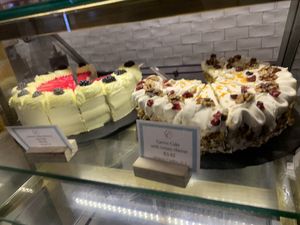 Lemon blackberry sponge and carrot cake  at Cornucopia in Dublin