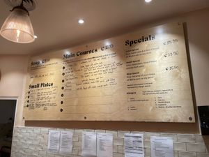 Here’s the menu, however there’s also lots of desserts that are at the counter.  at Cornucopia in Dublin