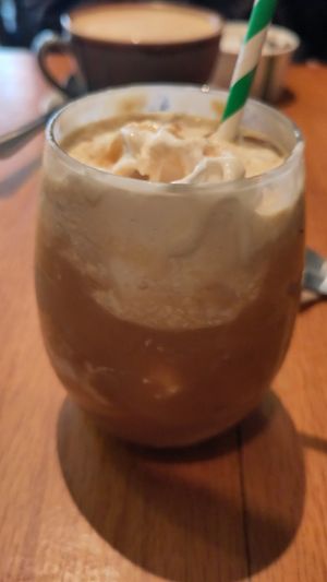 Affogato - espresso with vegan vanilla ice cream at Cornucopia in Dublin