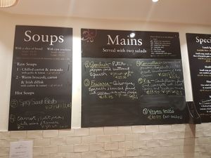 Menu options at Cornucopia in Dublin