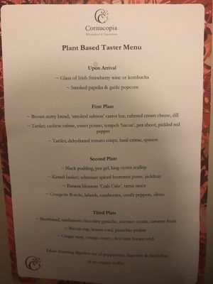 Incredible vegan menu at Cornucopia in Dublin