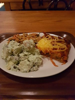 Canelloni, potato salad and tofu salad at Cornucopia in Dublin