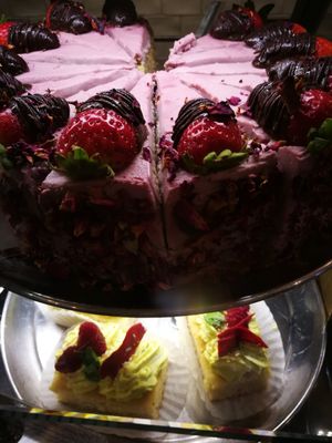 Vegan cake at Cornucopia in Dublin