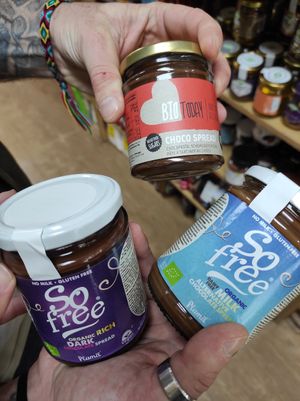 Vegan chocolate spreads at Down To Earth in Dublin