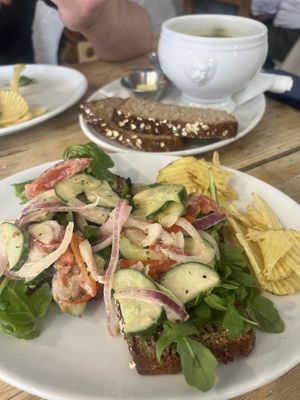 Sandwich and soup  at Sonairte Cafe - The Ninch in Laytown
