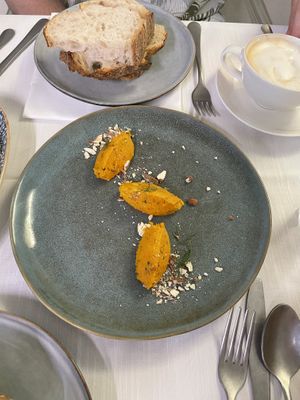 Carrot pâté   at Contrada Govinda in Milan