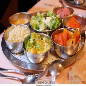 the vegan thali at Contrada Govinda in Milan