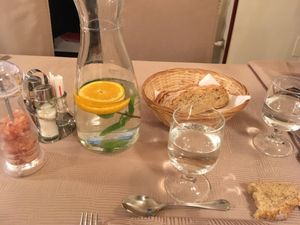 Set table  at Contrada Govinda in Milan