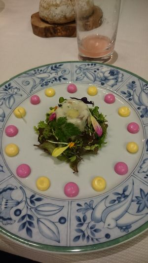 vegan terrine with cauliflower and shitake at Joia Alta Cucina Naturale in Milan