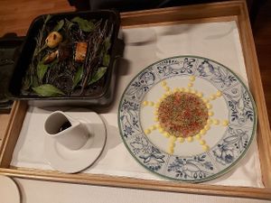 Cauliflower Tatar with saffron Mayo... at Joia Alta Cucina Naturale in Milan