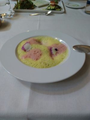 main course - under a colourful blanket  at Joia Alta Cucina Naturale in Milan