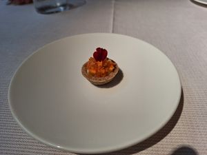 First course tarte at Joia Alta Cucina Naturale in Milan