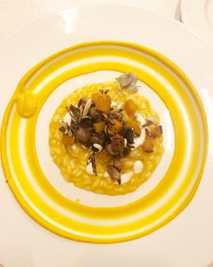 Pumpkin risotto  at Joia Alta Cucina Naturale in Milan