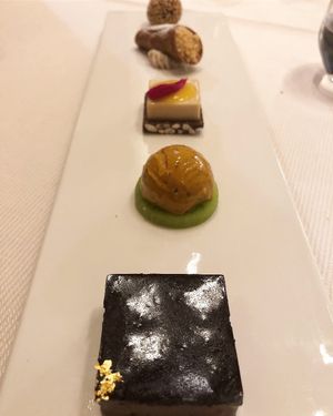 Five Minutes dessert sampler!  at Joia Alta Cucina Naturale in Milan