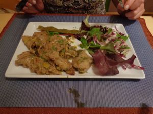 seitan dinner  at Clorofilla in Bologna