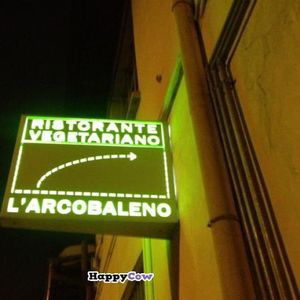 you can see this sign from the cross road. at L'Arcobaleno in Brescia