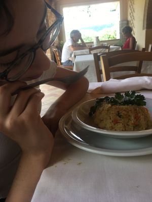 Amazing rice with lentils and vegetables (we took two because it was so great)  at La Fonte in Montespertoli
