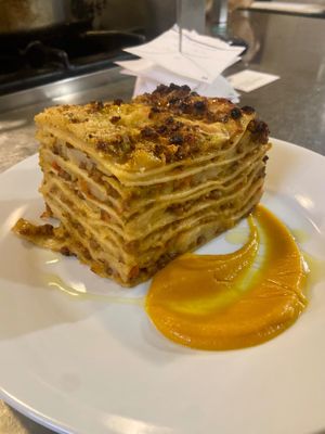 Lasagna vegana at Un Ramerino in Florence