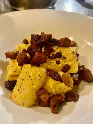 Carbonara vegana at Un Ramerino in Florence