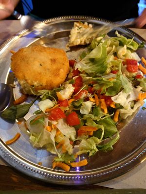 This giant crispy tofu ball was A M A Z I N G at Amico Bio - Un Sorriso Integrale in Naples