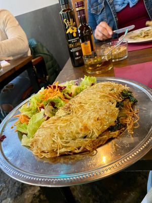 Grounded potato with spinach at Amico Bio - Un Sorriso Integrale in Naples