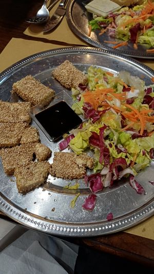 Sesame tofu at Amico Bio - Un Sorriso Integrale in Naples