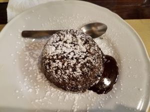 Vegan chocolate “souffle”  at Amico Bio - Un Sorriso Integrale in Naples