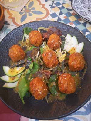 Bolas de calabaza at Pan Comido in Valencia