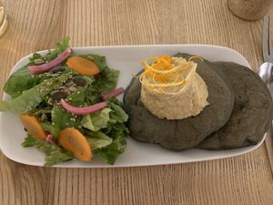 Vegan brunch (savory pancakes) at Sovaga in Toulouse