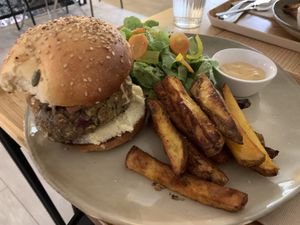 Mushroom burger  at Sovaga in Toulouse