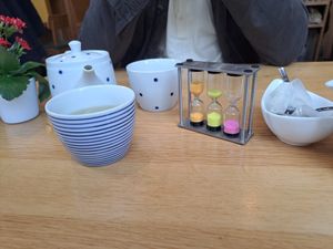 Green tea. A wonderful meal fresh and tasty and such a welcome change from chips! at Harmonie Bowl & Juice in Strasbourg