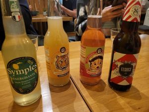 Tea-lemonade, combucha, coke at Harmonie Bowl & Juice in Strasbourg