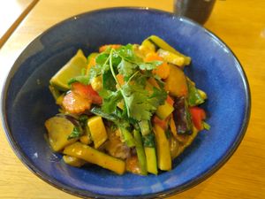 Vegetable curry at Harmonie Bowl & Juice in Strasbourg