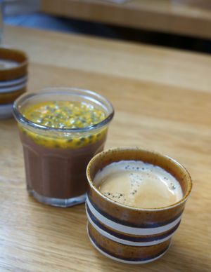 Chocolate Pudding + Coffee at Harmonie Bowl & Juice in Strasbourg