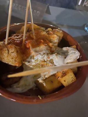 Bravas. (Last time they were not very good)  at Jardin Urbano in Valencia