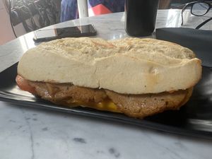 Broodje met seitan  at Jardin Urbano in Valencia