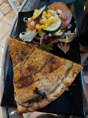 Pastry with spinach (Empanada)
 at Jardin Urbano in Valencia